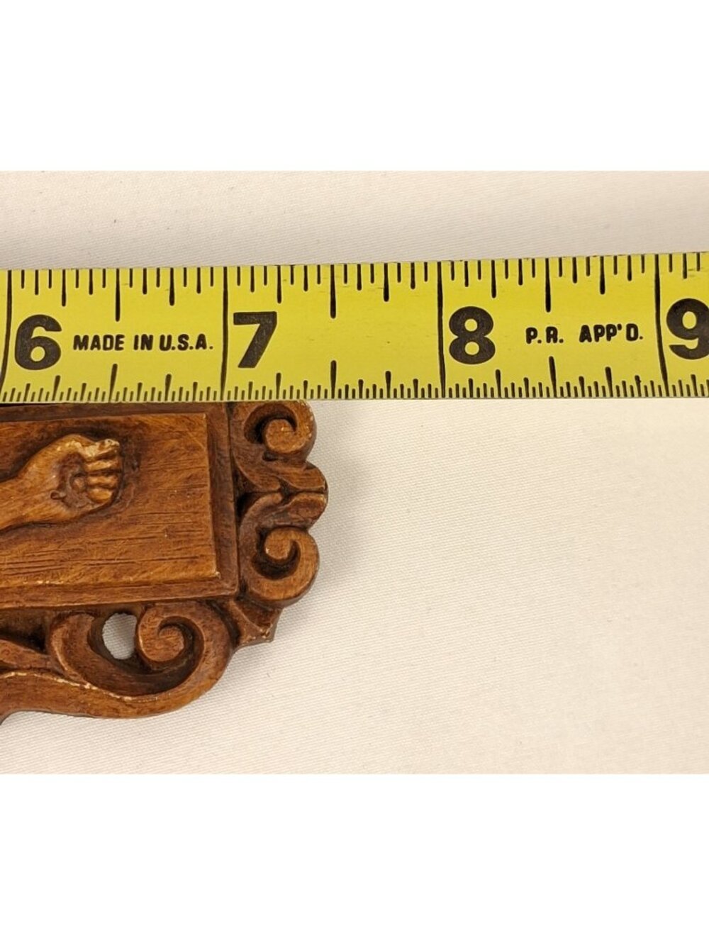 Vtg Burwood Faux Wood Ornate Jesus Crucifix w/INRI Religious Cross 13" x 8.5" - Picture 5 of 14
